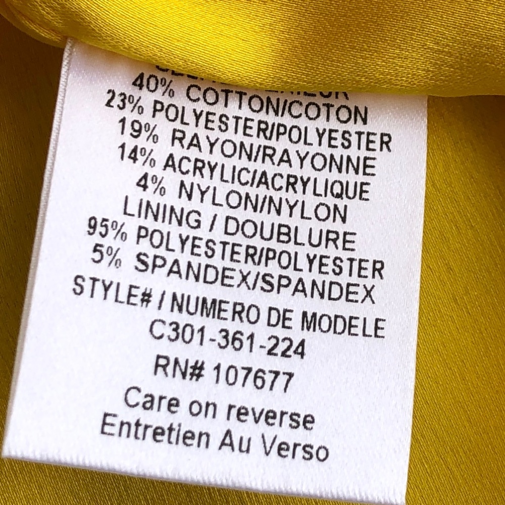 NWT Alice + Olivia Leigh Yellow A-Line Skirt - Picture 8 of 8